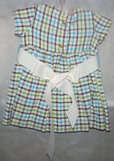 Green and Blue Plaid Dress